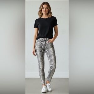H&M Snakeskin pattern skinny jeans size 8